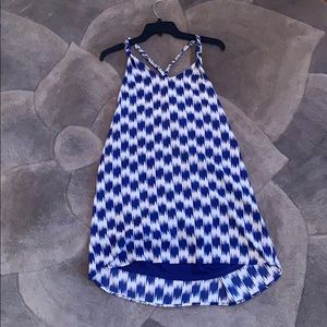Blue and White Dress